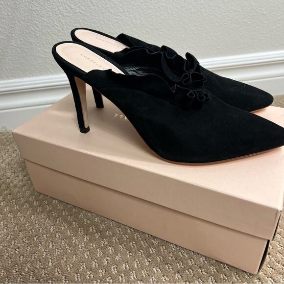 NIB LOEFFLER RANDALL Langley Mule Ruffle Heels - Picture 6 of 12